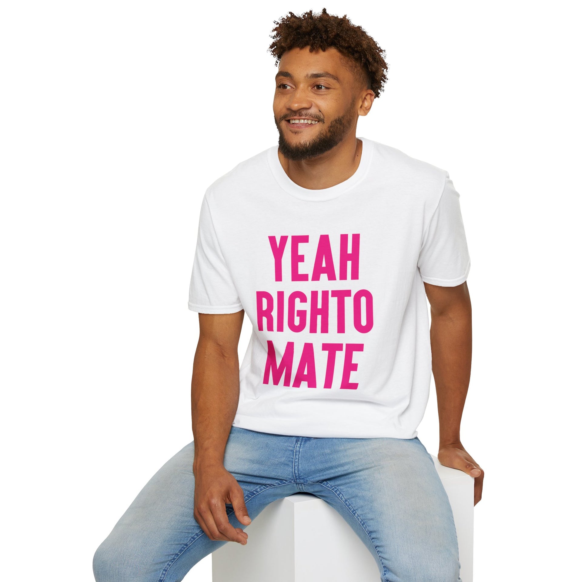 Yeah Righto Mate Softstyle Tee - TalkPeng