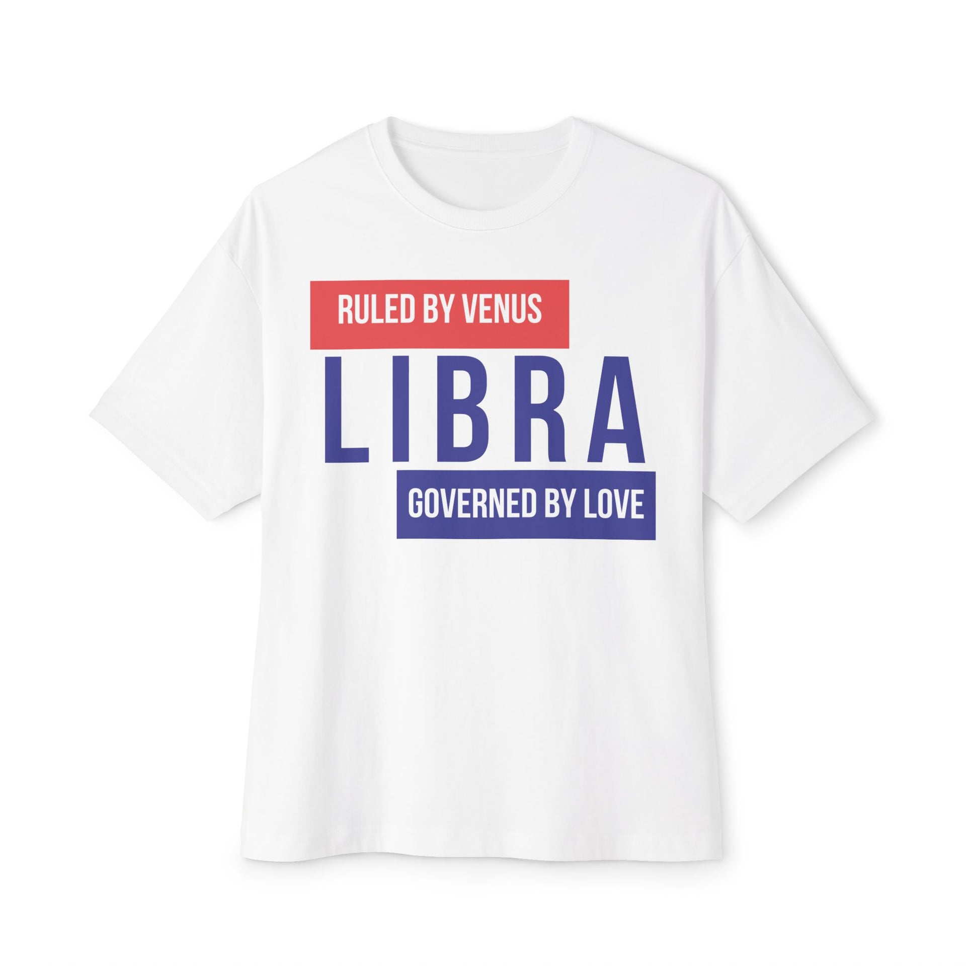 LIBRA 'Ruled by Venus, Governed by Love' Zodiac Oversized Tee - TalkPeng