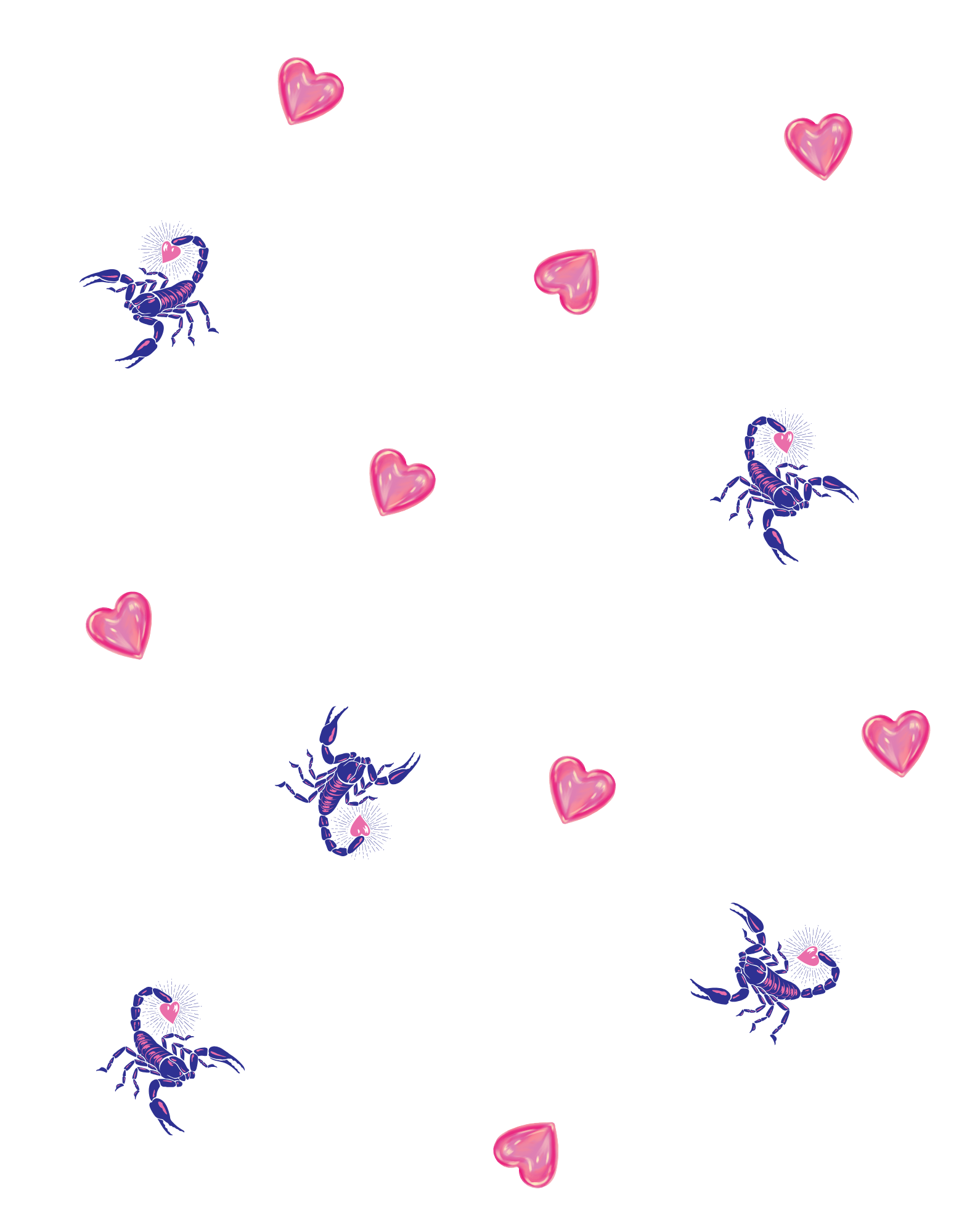 Scorpio kawaii all-over Tee - TalkPeng