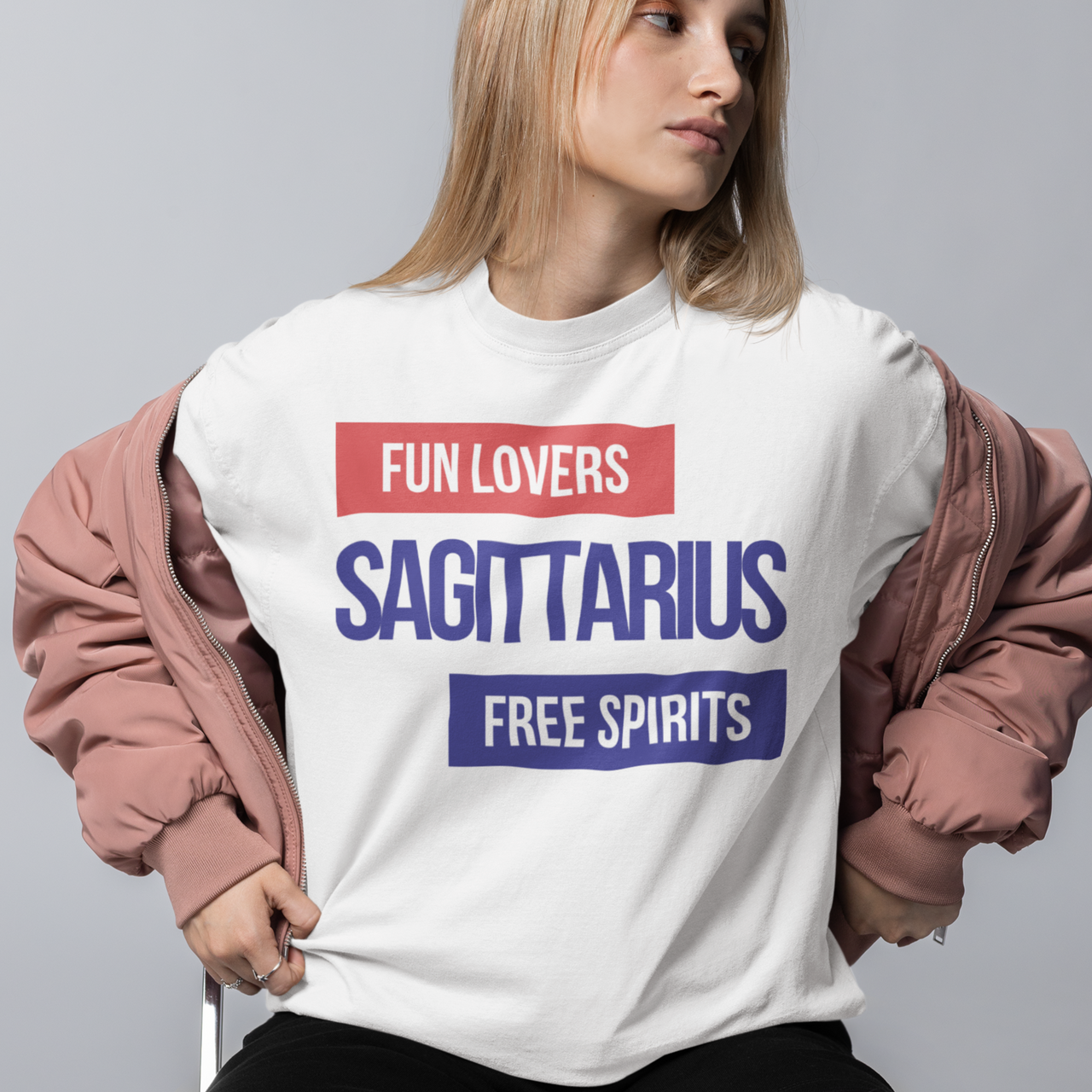 SAGITTARIUS 'Fun Lovers Free Spirits' Zodiac Oversized Tee - TalkPeng