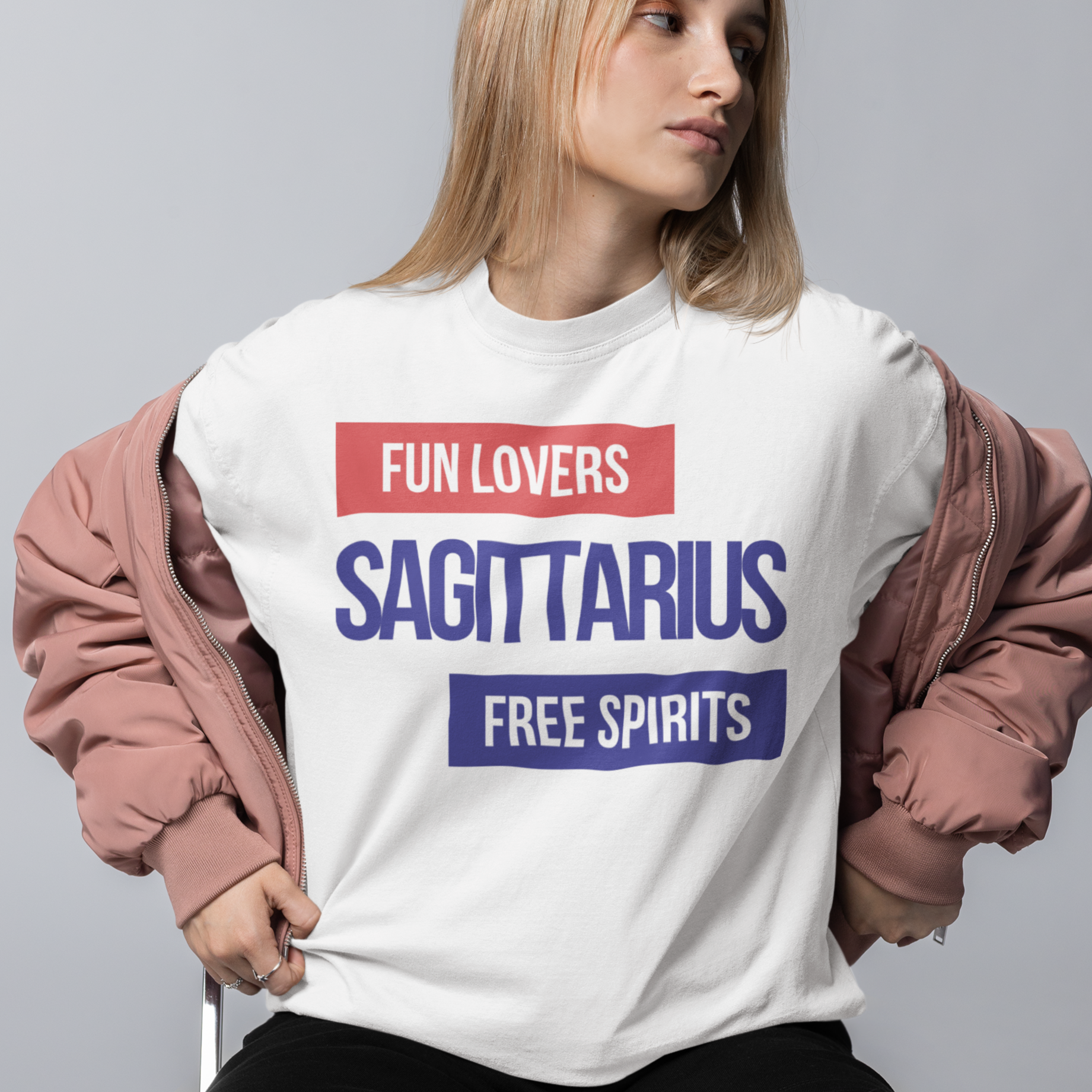 SAGITTARIUS 'Fun Lovers Free Spirits' Zodiac Oversized Tee - TalkPeng