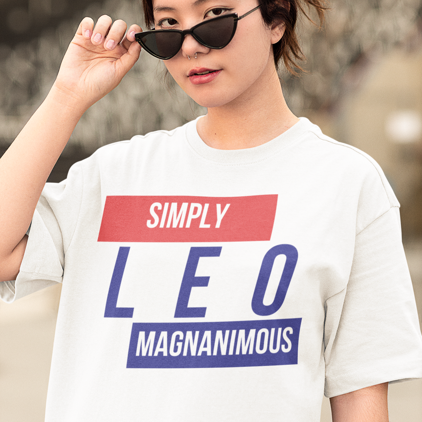 LEO 'Simply Magnanimous' Zodiac Oversized Tee - TalkPeng
