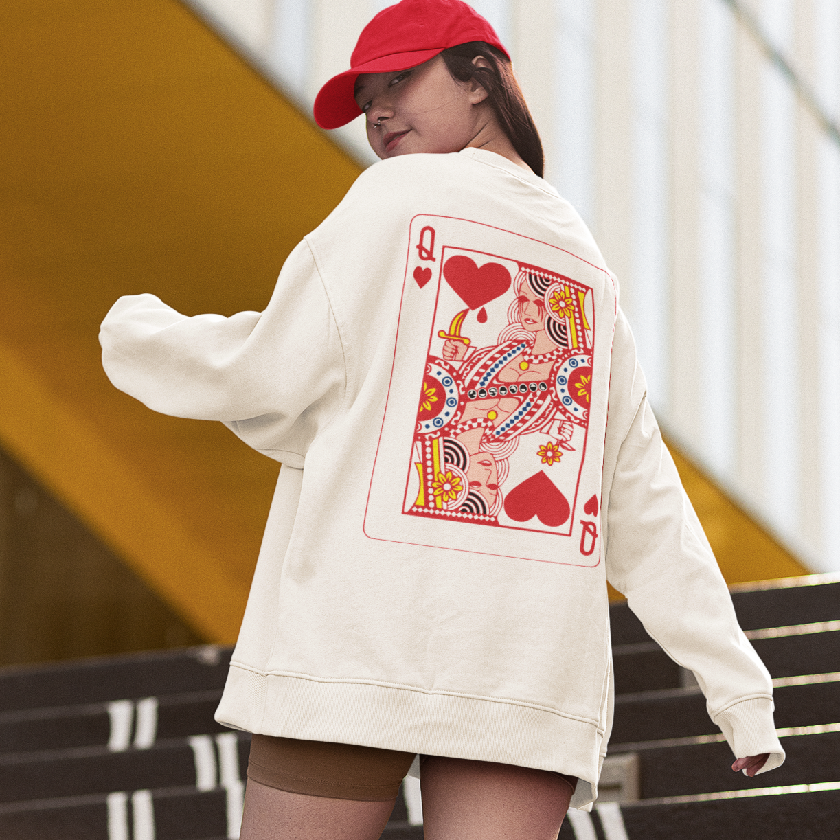 Queen of Hearts Unisex Sweater - TalkPeng