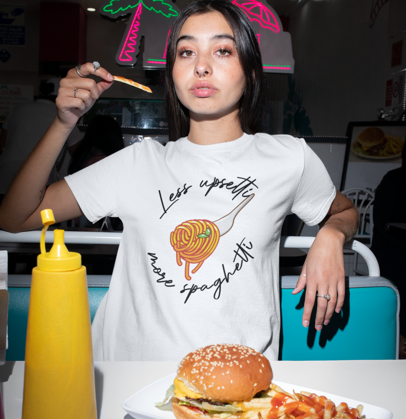 Less Upsetti Tee - TalkPeng