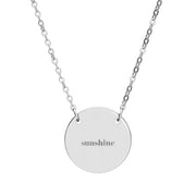CUSTOM Engraved Circle Necklace - TalkPeng