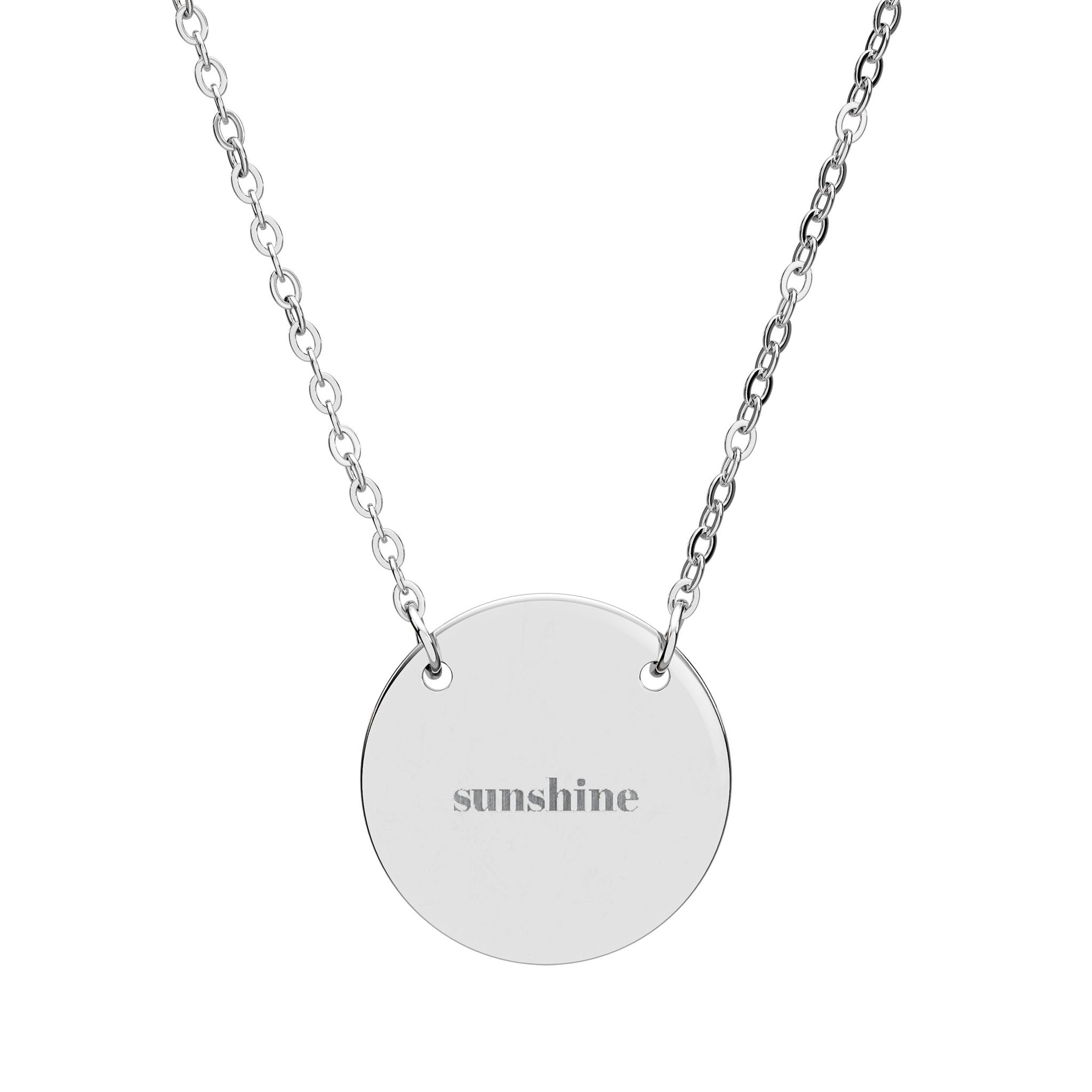 CUSTOM Engraved Circle Necklace - TalkPeng