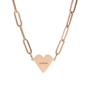 CUSTOM Paperclip Heart Necklace - TalkPeng