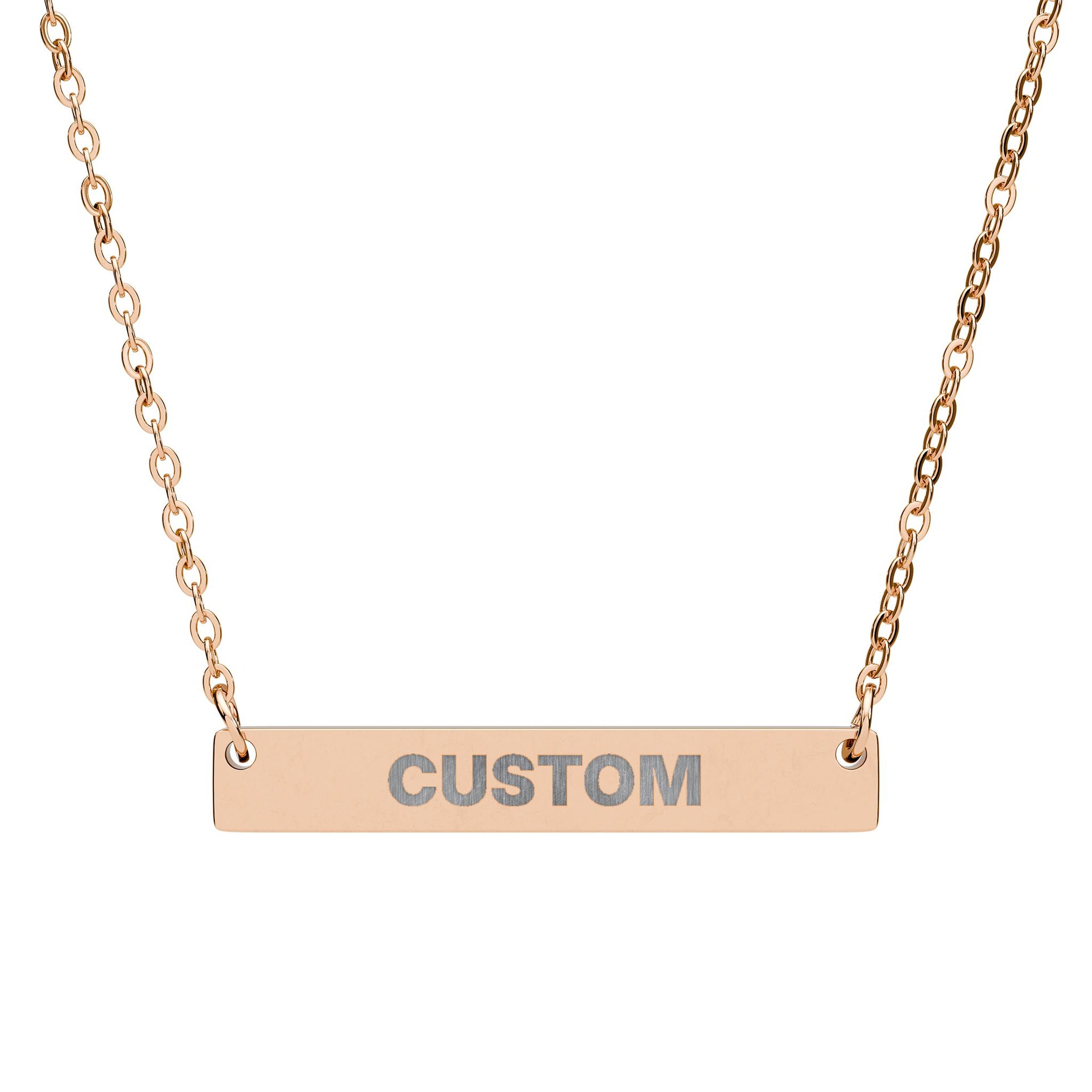 CUSTOM Bar Necklace - TalkPeng