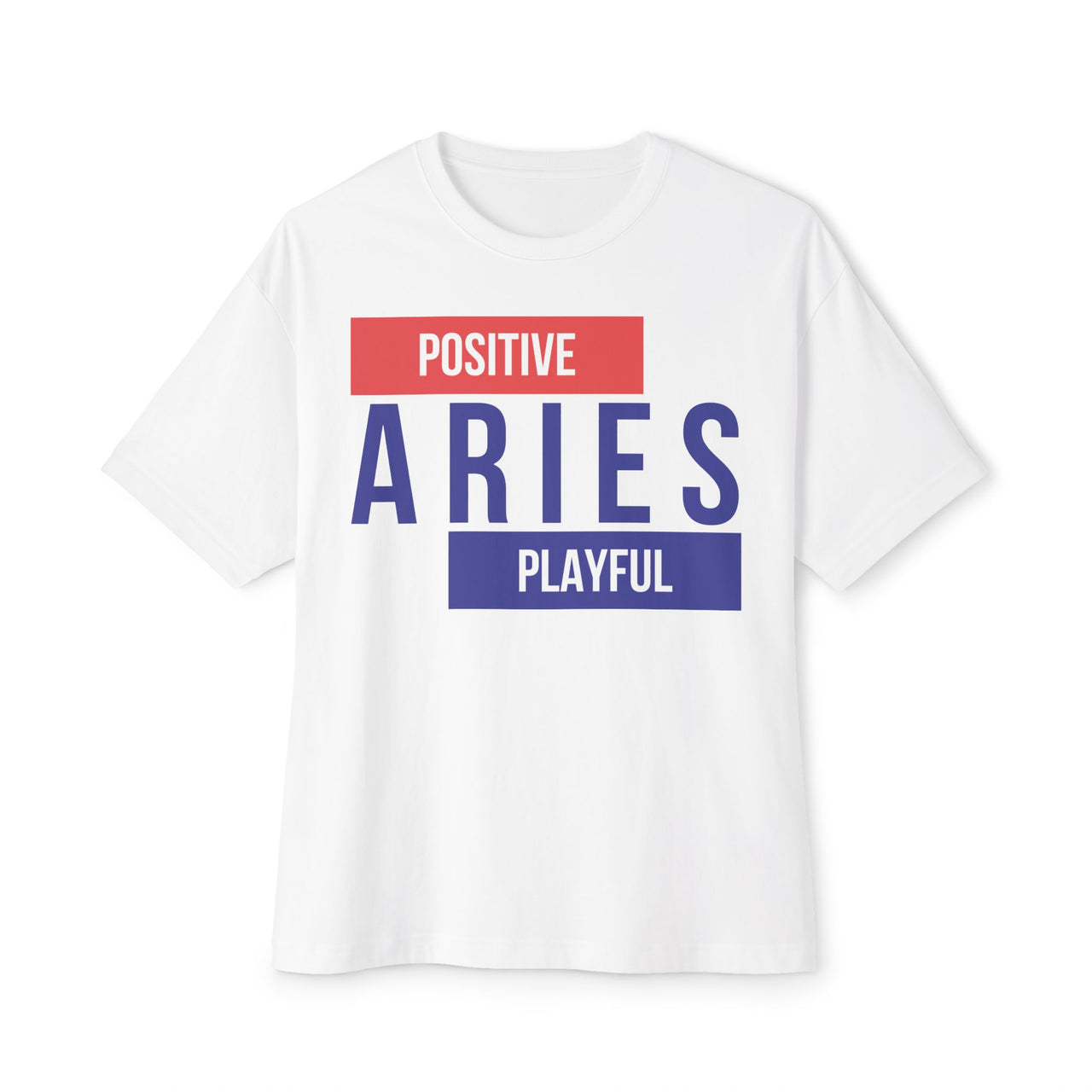 ARIES 'Positive & Playful' Zodiac Oversized Tee - TalkPeng