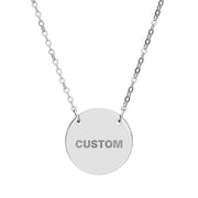 CUSTOM Engraved Circle Necklace - TalkPeng