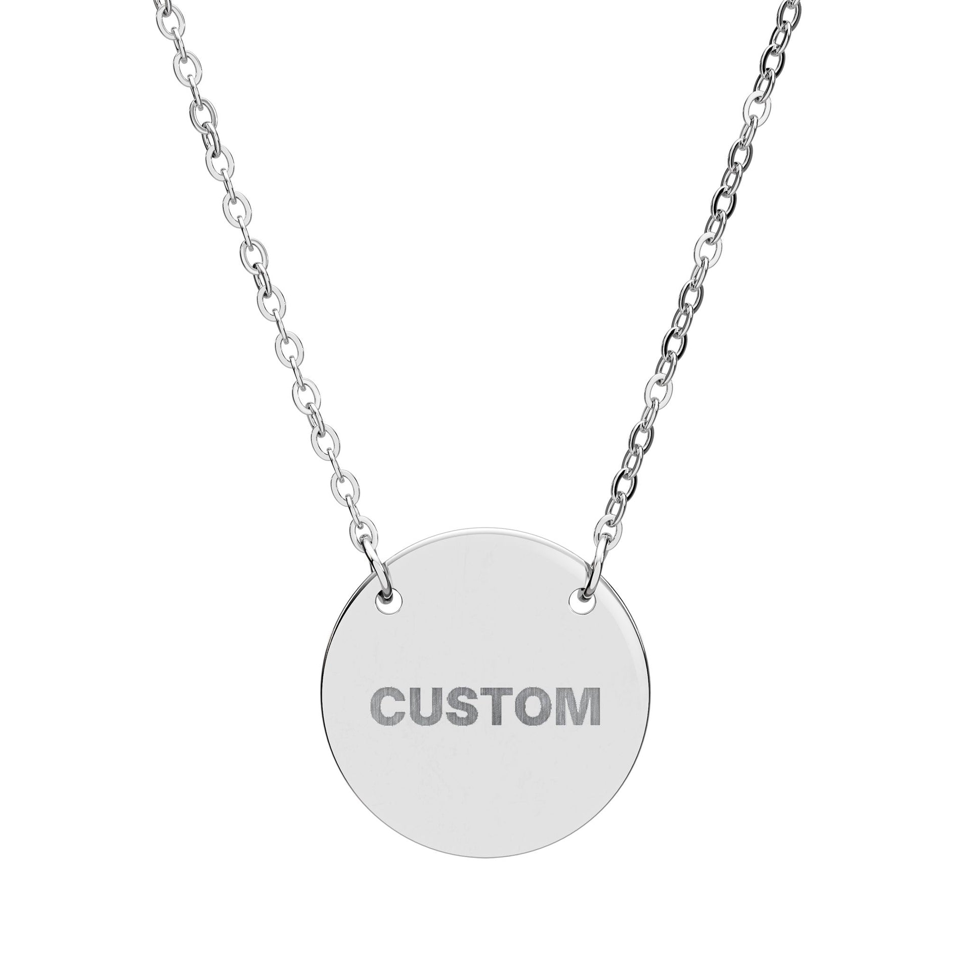 CUSTOM Engraved Circle Necklace - TalkPeng