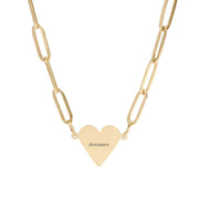 CUSTOM Paperclip Heart Necklace - TalkPeng