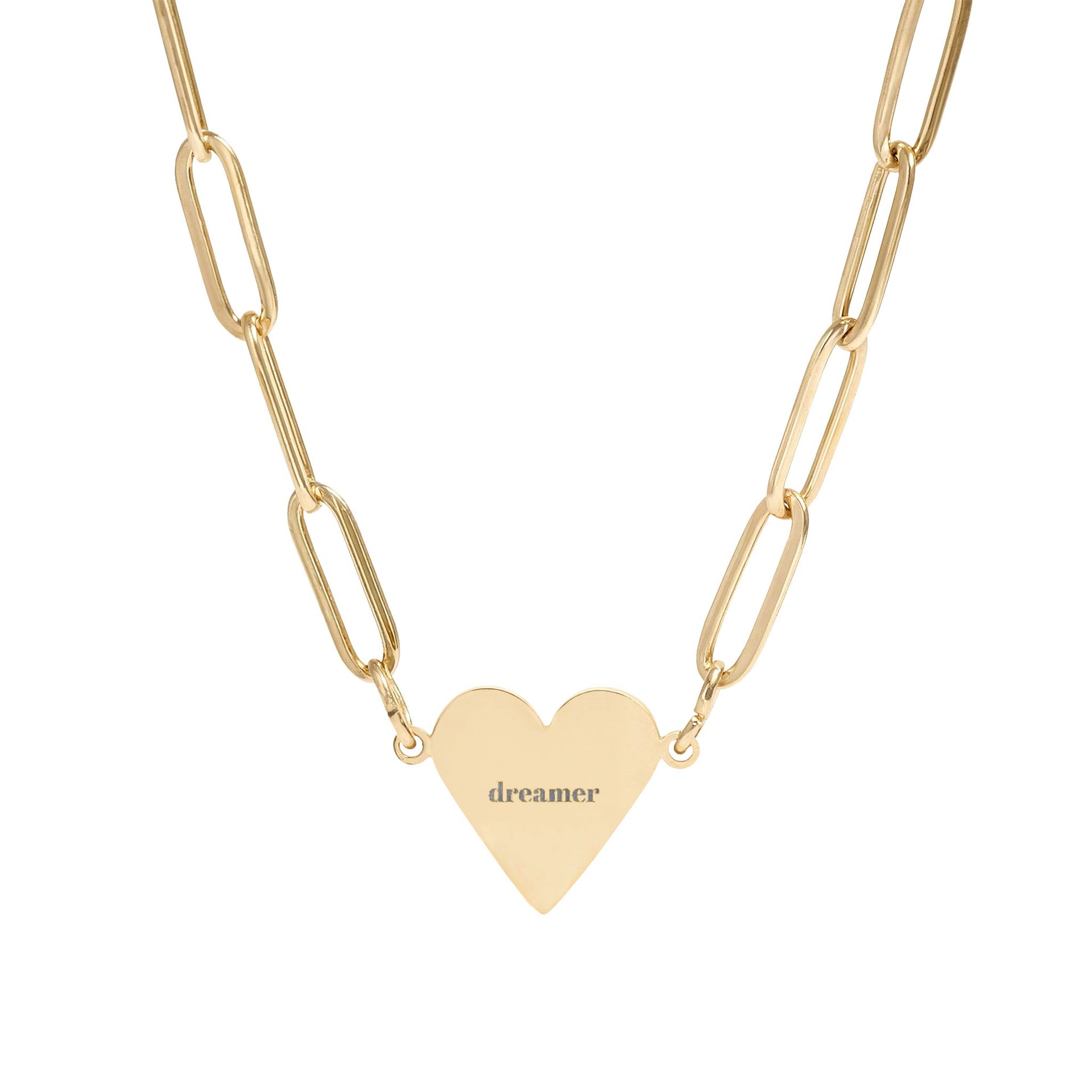 CUSTOM Paperclip Heart Necklace - TalkPeng