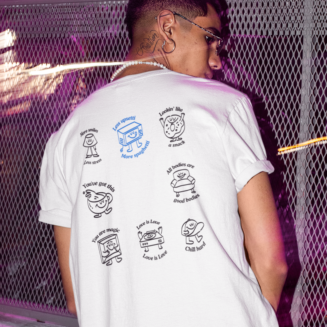 Less Upsetti home body tee (Oversized Boxy Cut)