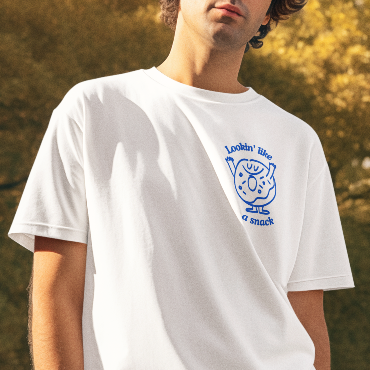 Lookin' like a snack home body tee (Oversized Boxy Cut)