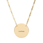 CUSTOM Engraved Circle Necklace - TalkPeng