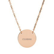 CUSTOM Engraved Circle Necklace - TalkPeng