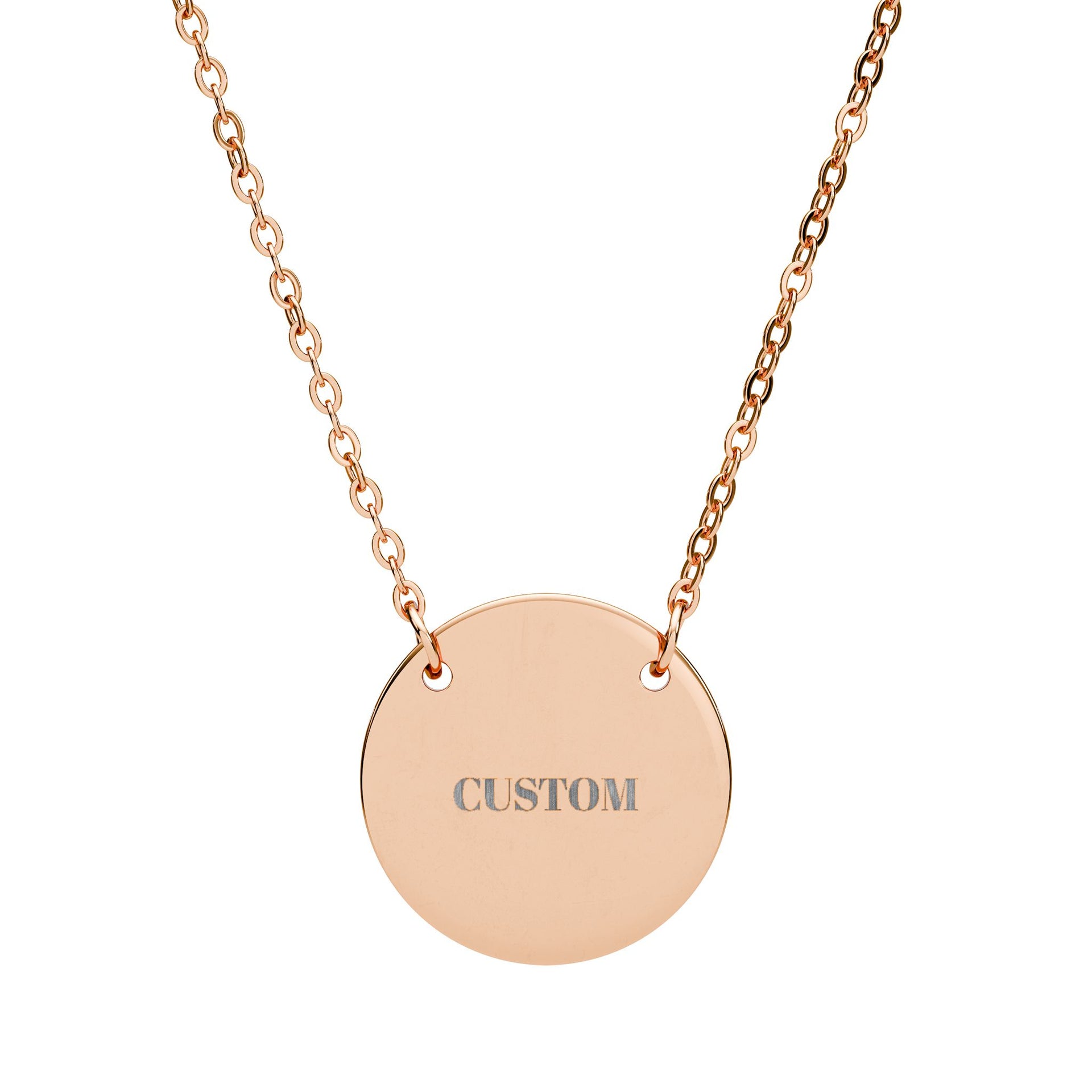 CUSTOM Engraved Circle Necklace - TalkPeng