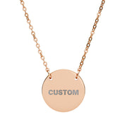 CUSTOM Engraved Circle Necklace - TalkPeng