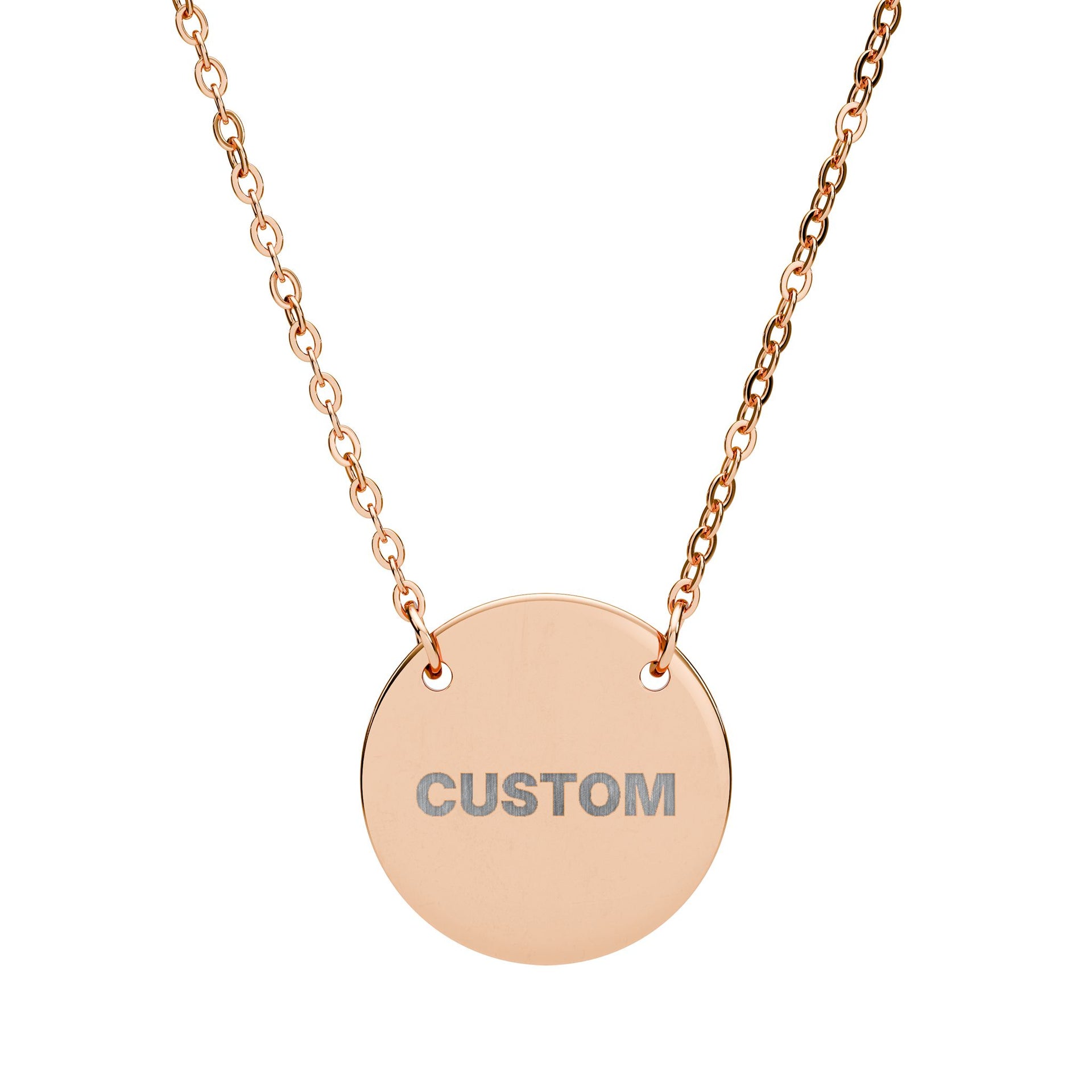 CUSTOM Engraved Circle Necklace - TalkPeng