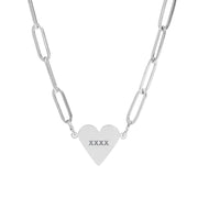 CUSTOM Paperclip Heart Necklace - TalkPeng