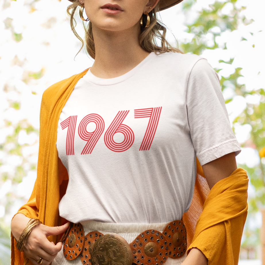1967 Retro Red Unisex Tee - TalkPeng