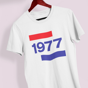 Load image into Gallery viewer, 1977 Going Dutch UNISEX Softstyle Tee - TalkPeng
