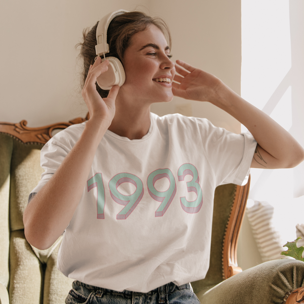 1993 'Mint/Pink' Tee - TalkPeng