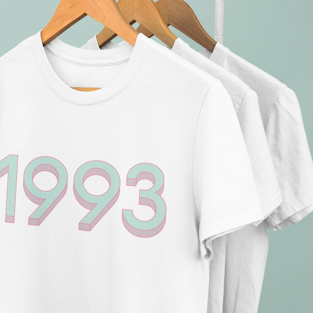 1993 'Mint/Pink' Tee - TalkPeng