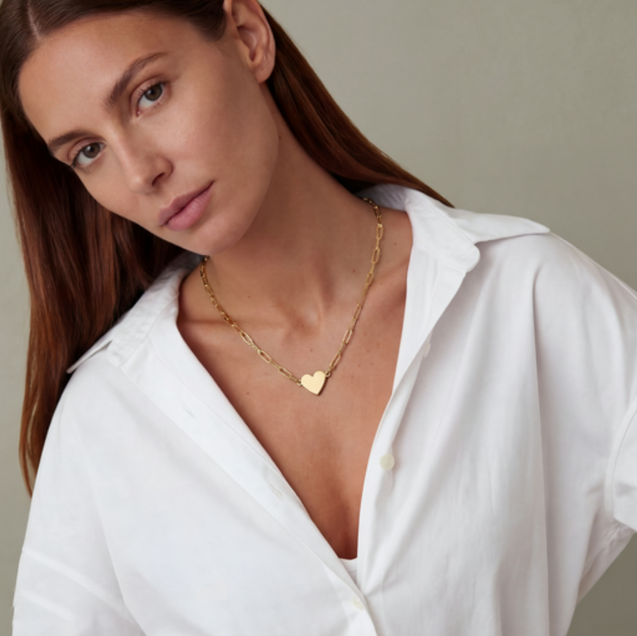 CUSTOM Paperclip Heart Necklace - TalkPeng