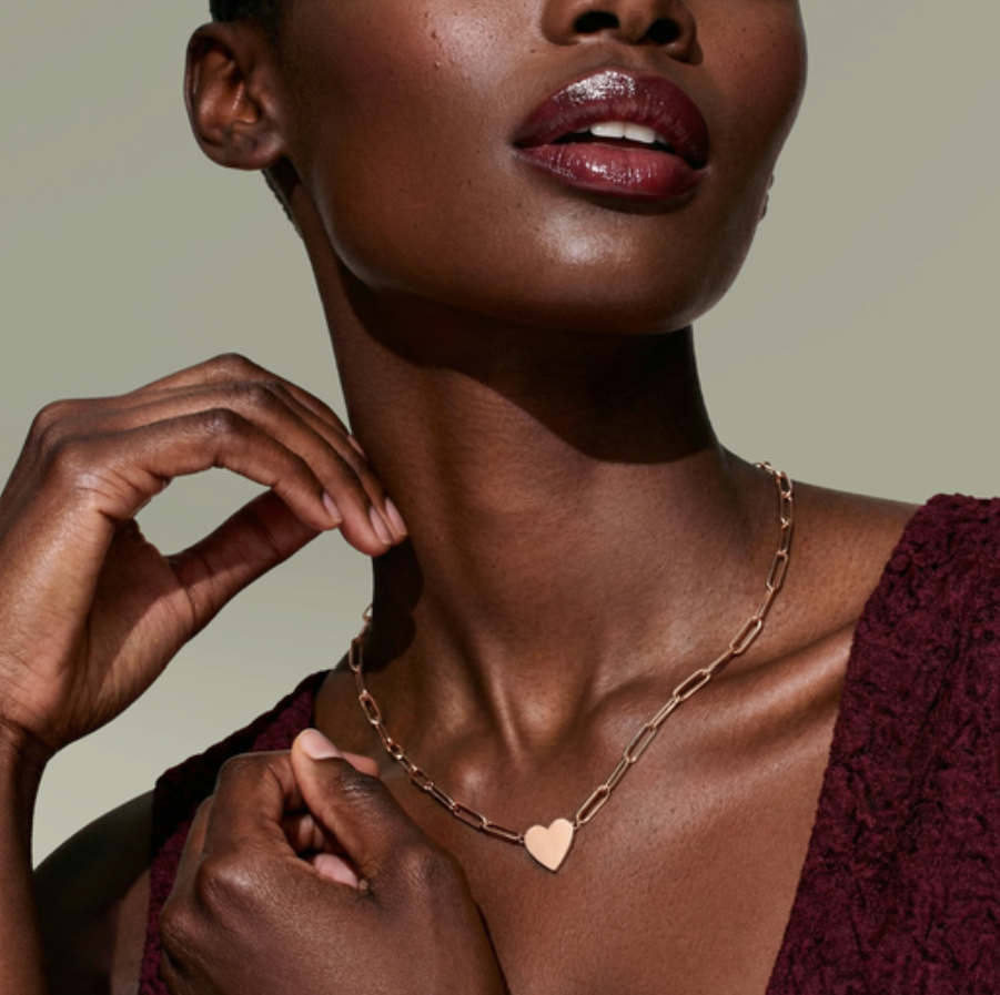 CUSTOM Paperclip Heart Necklace - TalkPeng