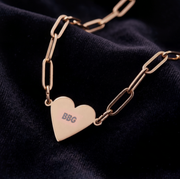 CUSTOM Paperclip Heart Necklace - TalkPeng