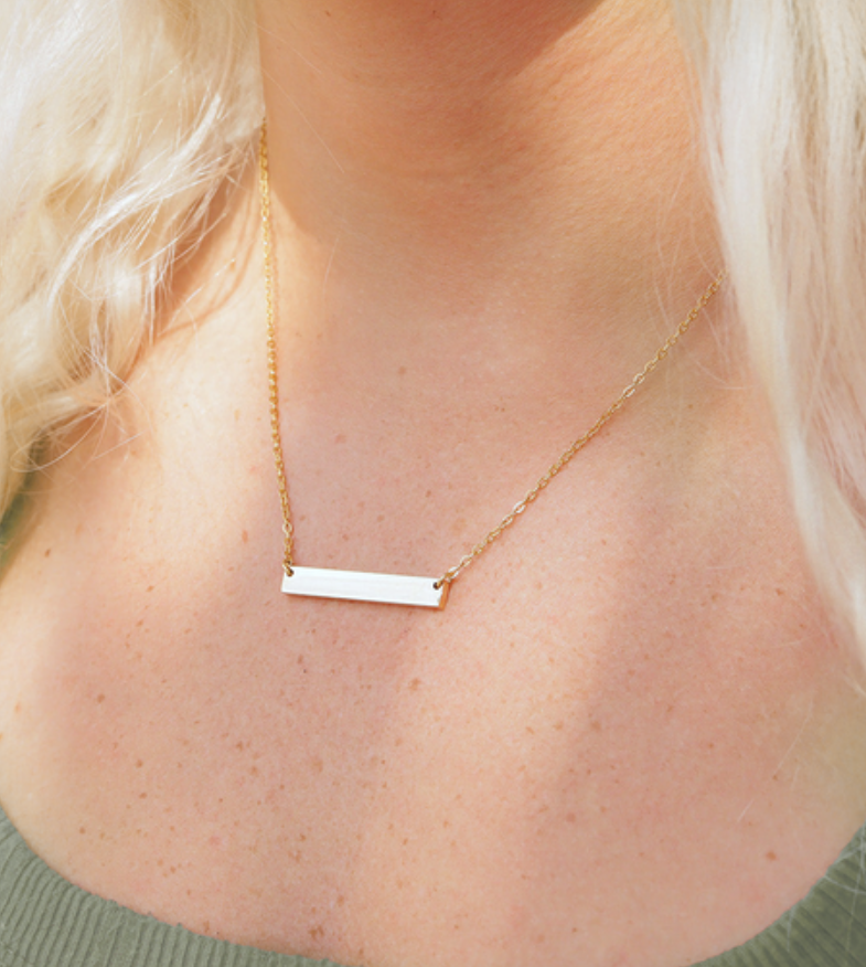 CUSTOM Bar Necklace - TalkPeng