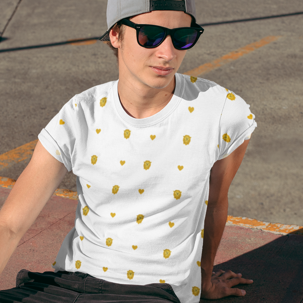 Leo kawaii all-over Tee - TalkPeng