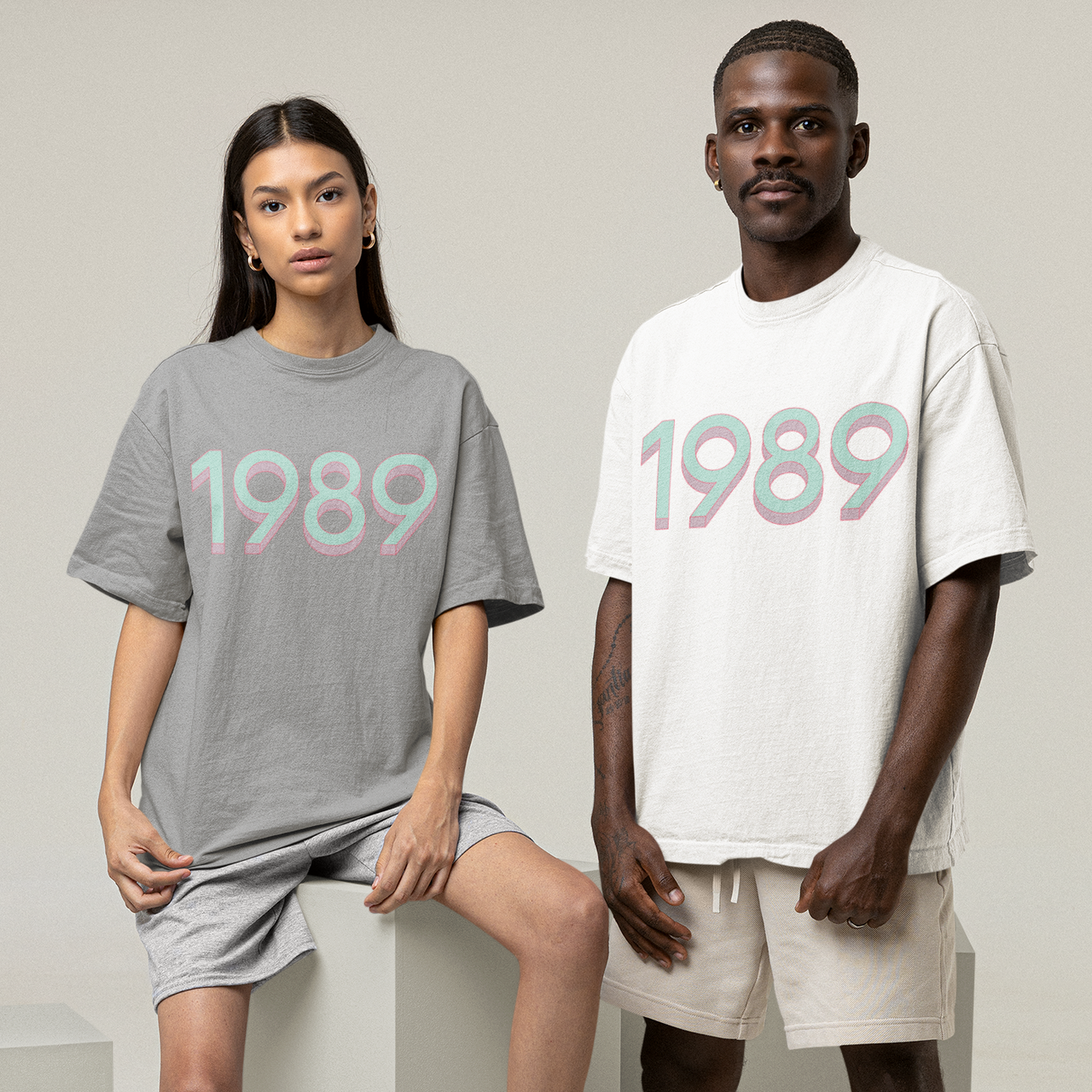 1989 'Mint/Pink' Tee - TalkPeng