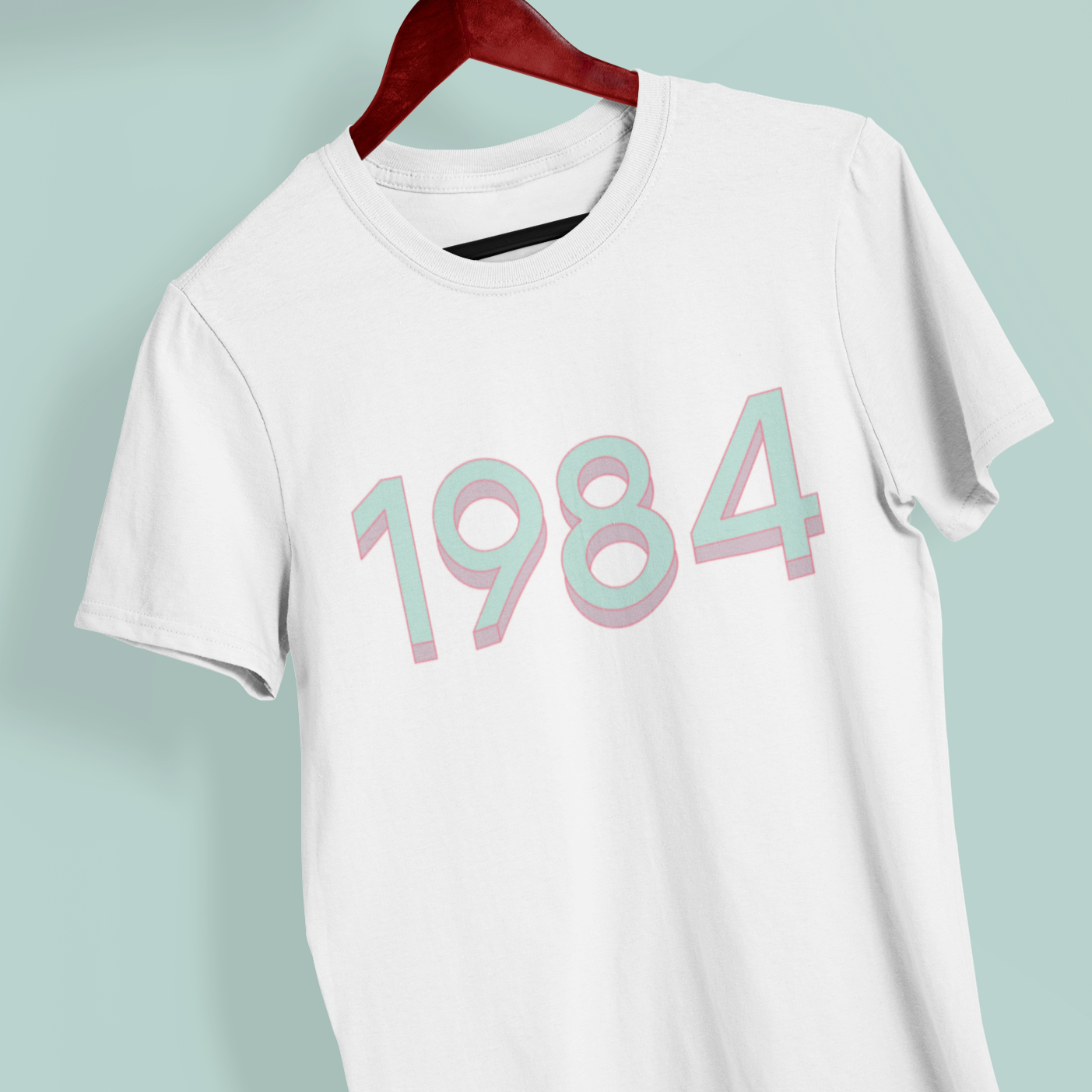 1984 'Mint/Pink' Tee - TalkPeng