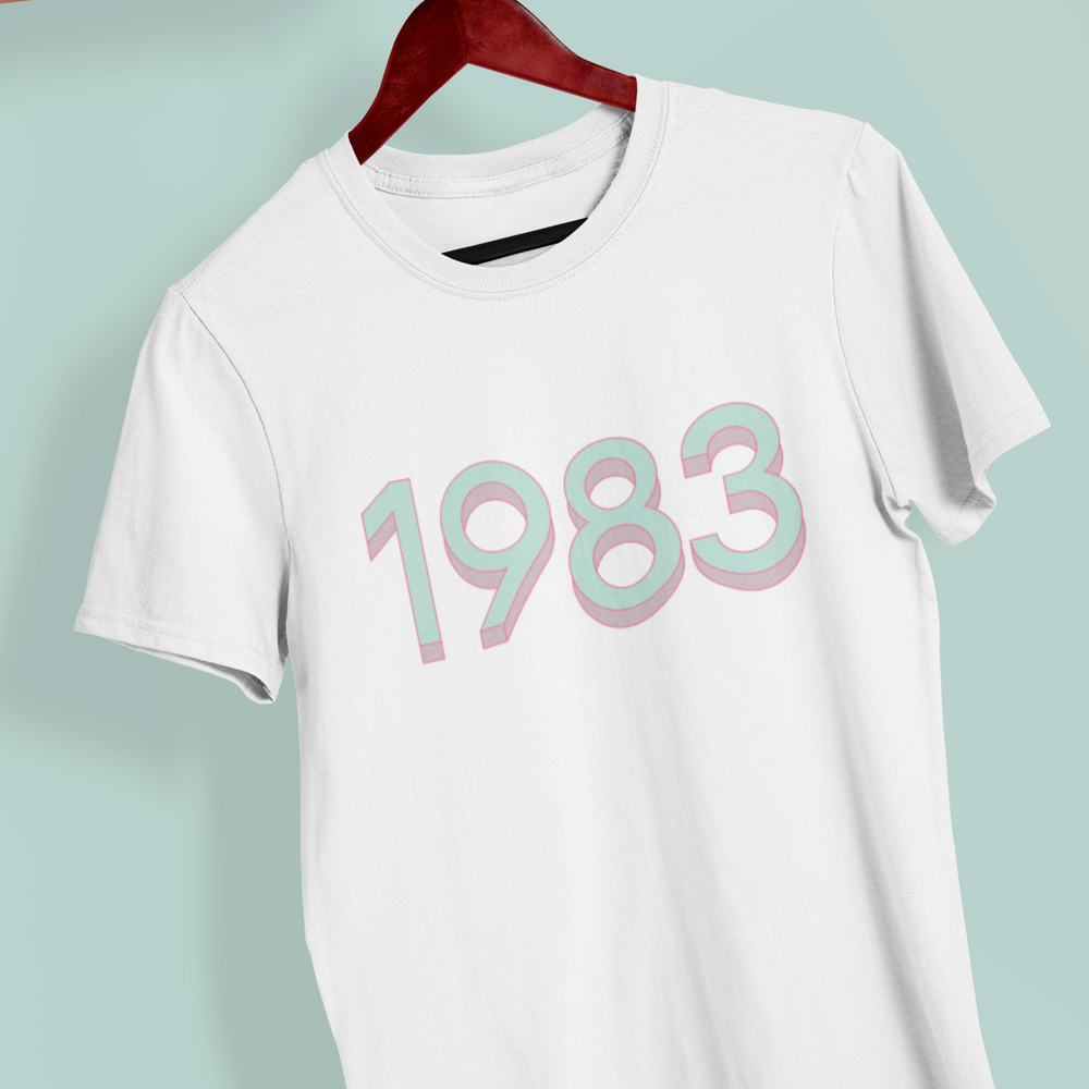 1983 'Mint/Pink' Tee - TalkPeng