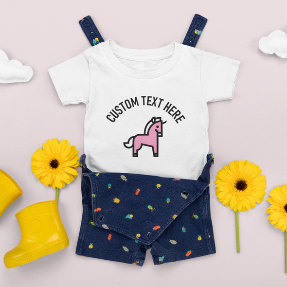 Little Unicorn Toddler Tee - Customise it! - TalkPeng