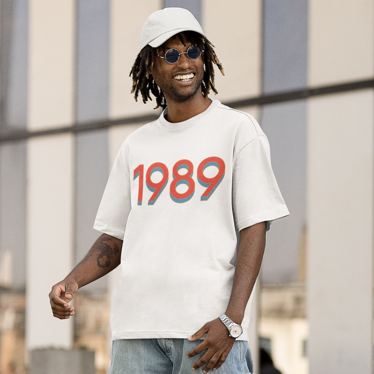 1989 'Red/Blue' Tee - TalkPeng