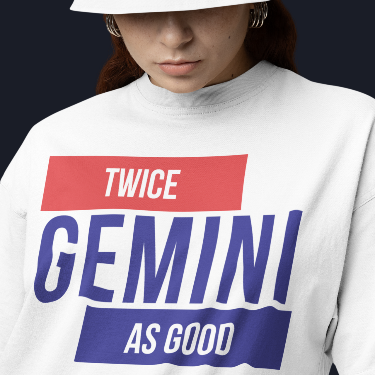 GEMINI 'Twice As Good' Zodiac Oversized Tee - TalkPeng