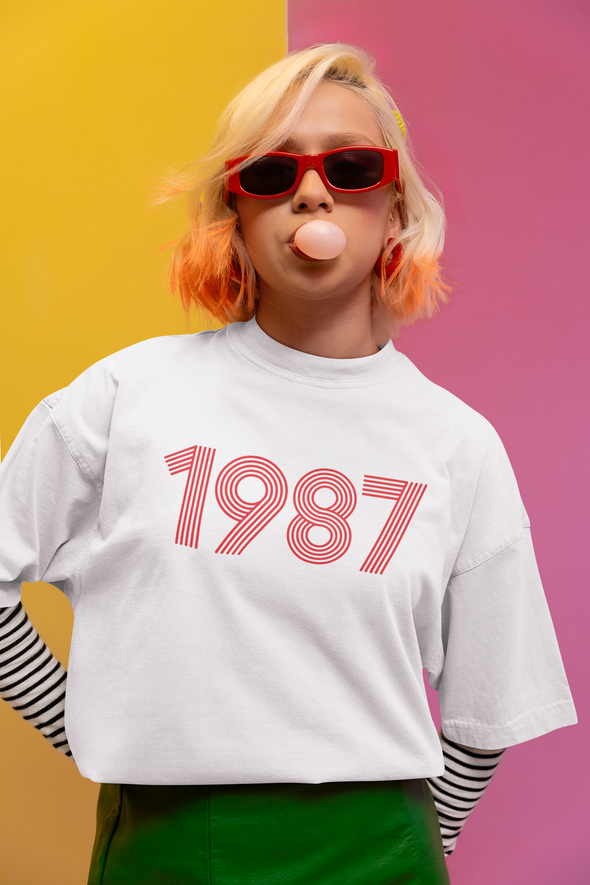 1987 RETRO RED Tee - TalkPeng