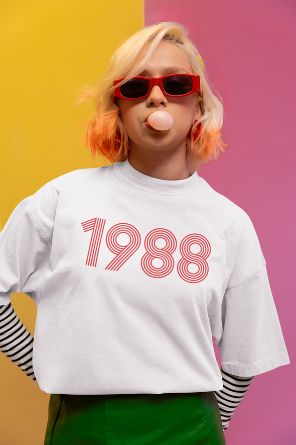 1988 RETRO RED Tee - TalkPeng