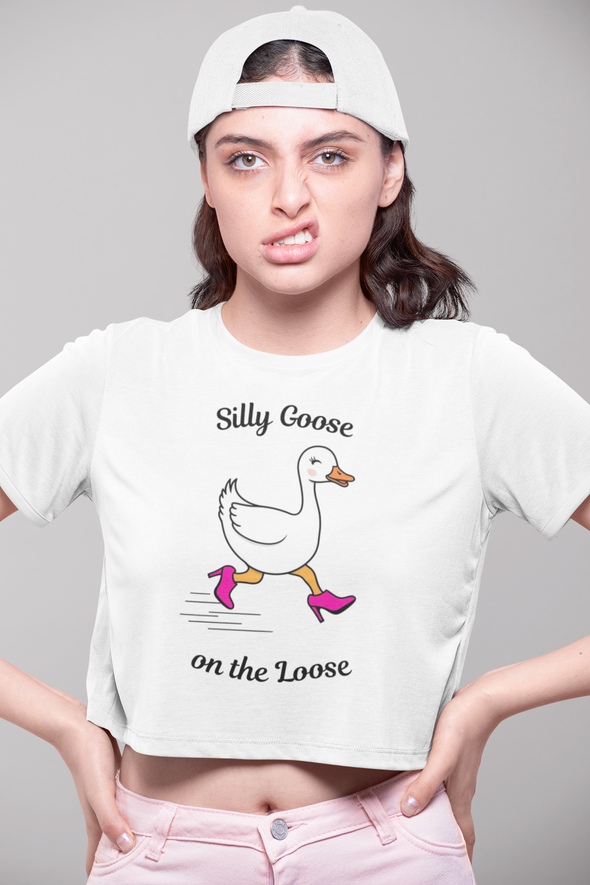 Silly Goose Crop Tee - TalkPeng