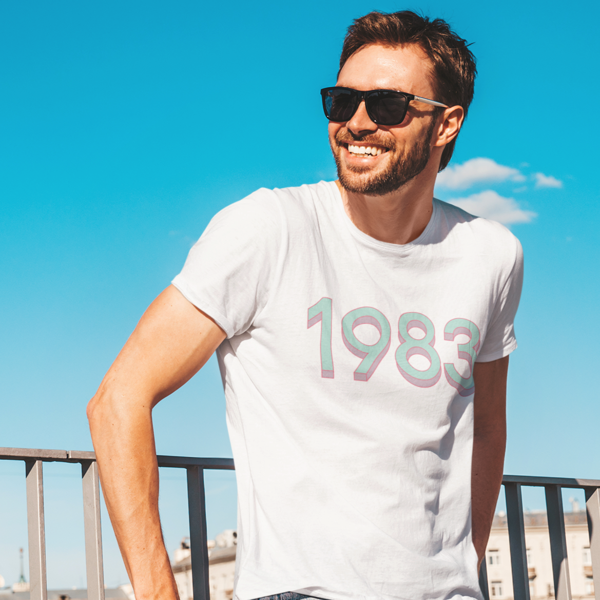 1983 'Mint/Pink' Tee - TalkPeng