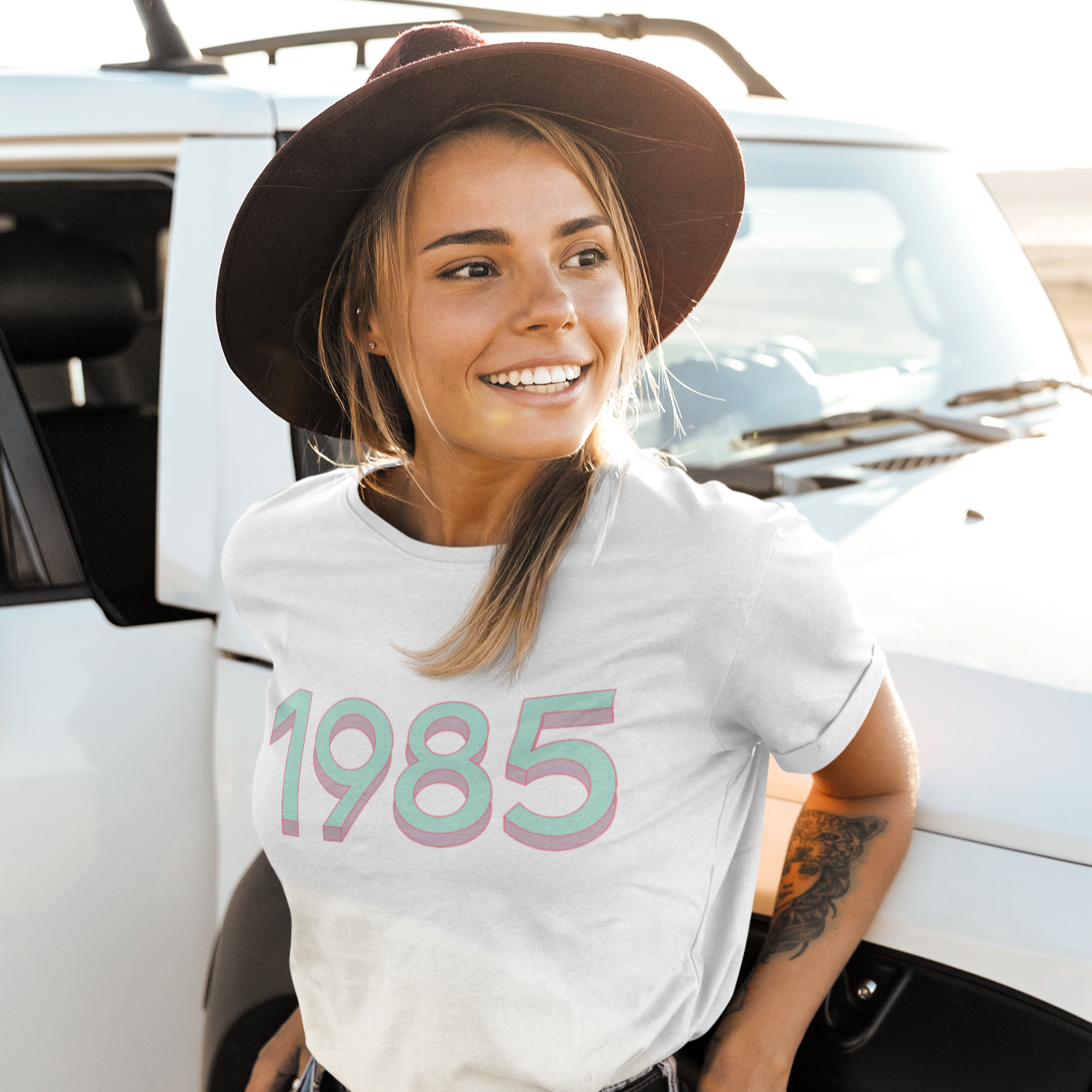 1985 'Mint/Pink' Tee - TalkPeng