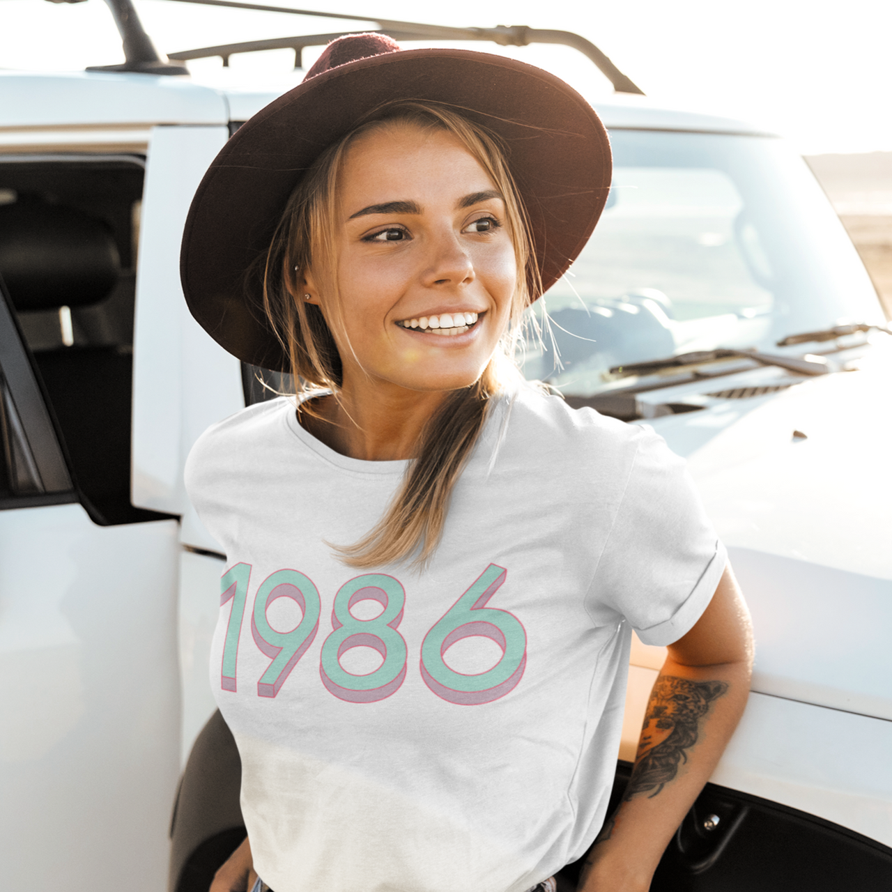 1986 'Mint/Pink' Tee - TalkPeng