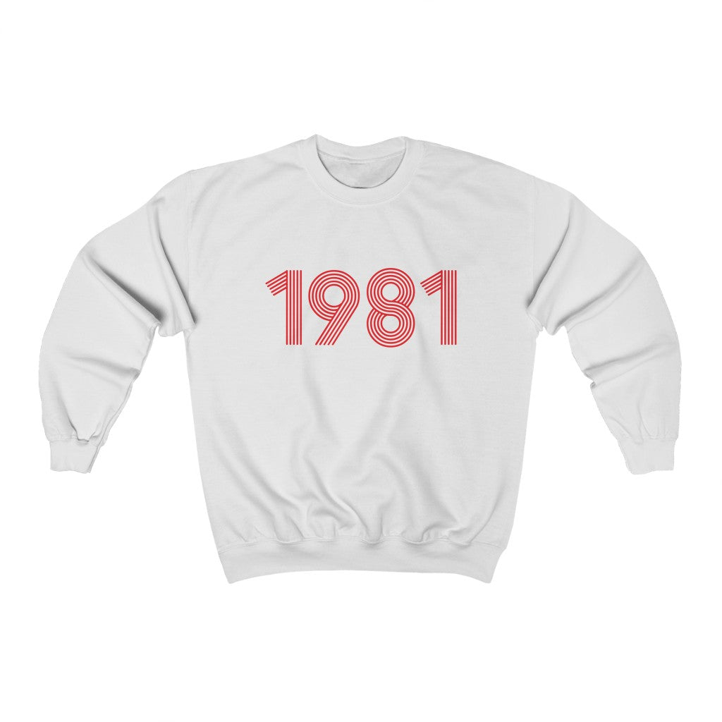 1981 Retro Red Unisex Sweater - TalkPeng