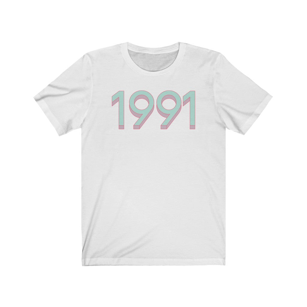 1991 'Mint/Pink' Tee - TalkPeng