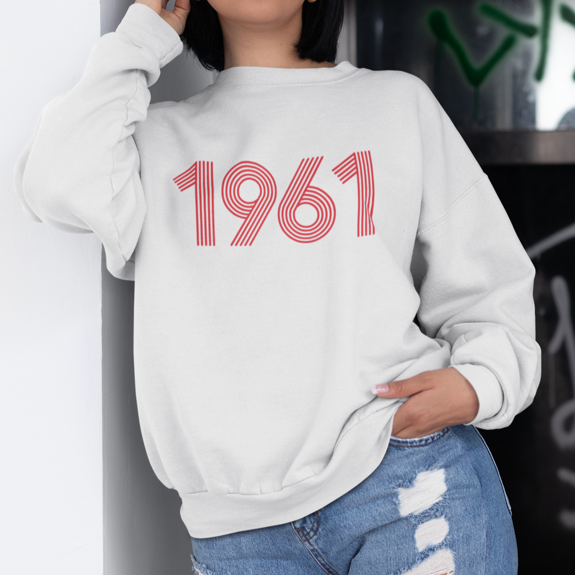 1961 Retro Red Sweater - TalkPeng