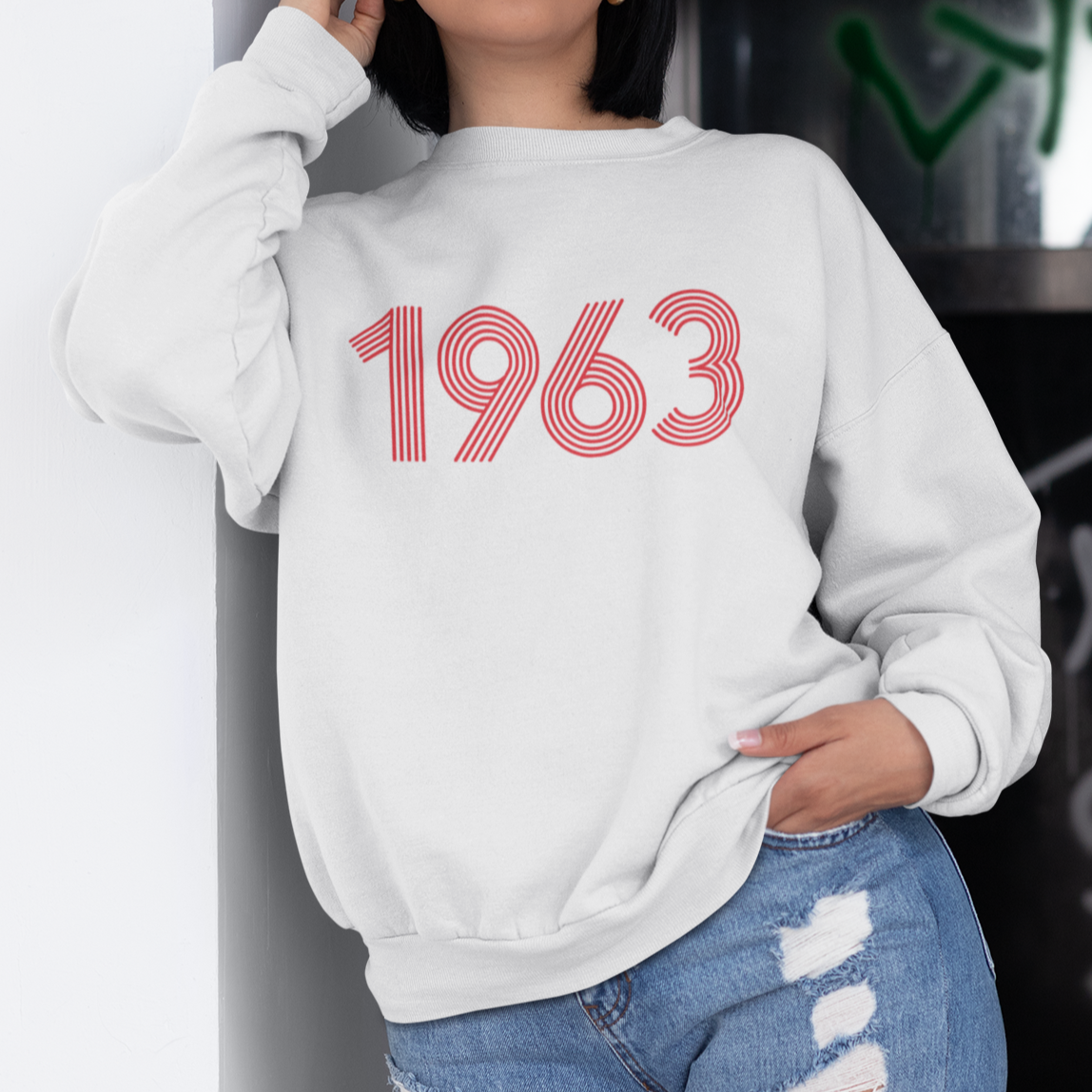 1963 Retro Red Sweater - TalkPeng